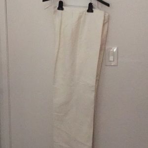 Off white linen lined pants